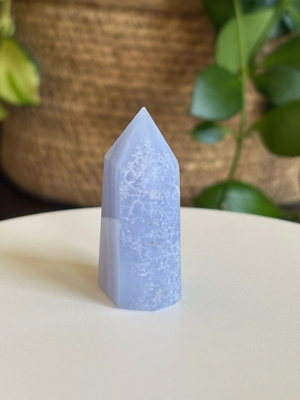 Small Blue Lace Agate Crystal Tower